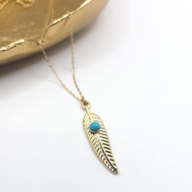 Long Leaf Necklace gold