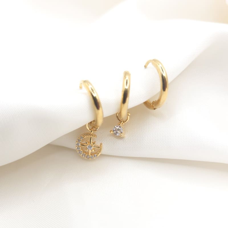 Shining Star Set Earrings gold