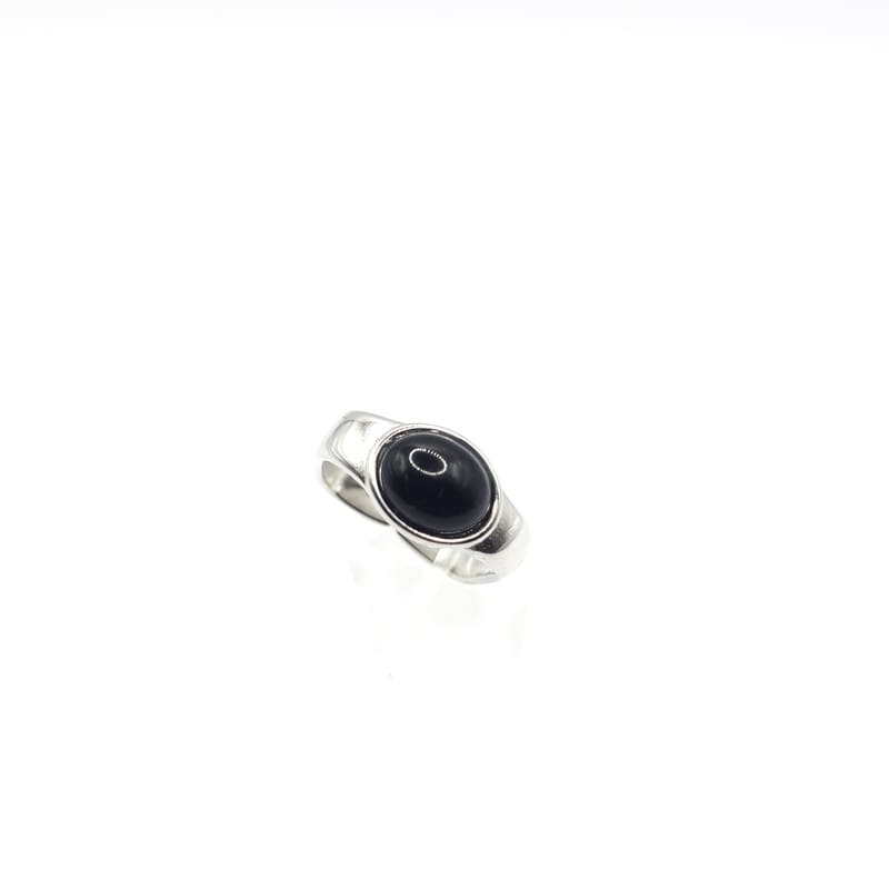 Black Stone Ring silver