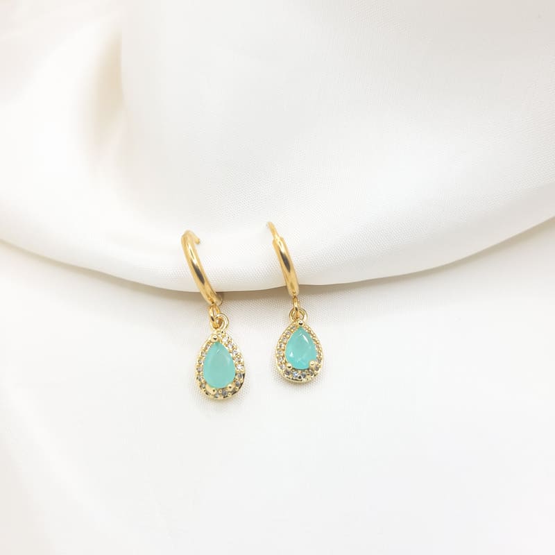 Mint Tear Earrings gold