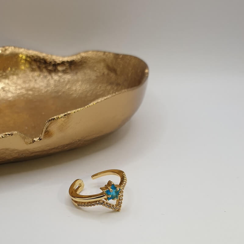Bluestar Ring gold