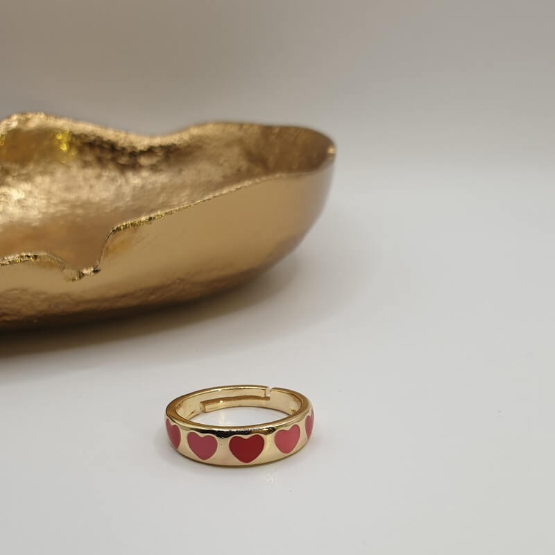 Star Heart Ring gold