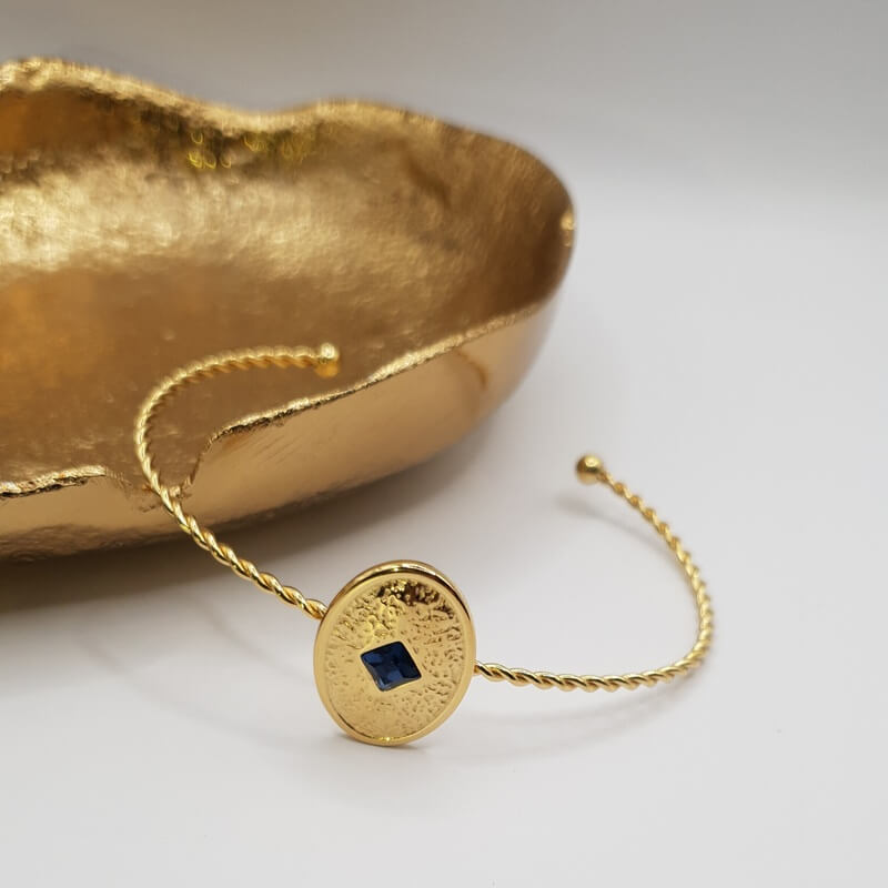 Dogu Cuff blue gold