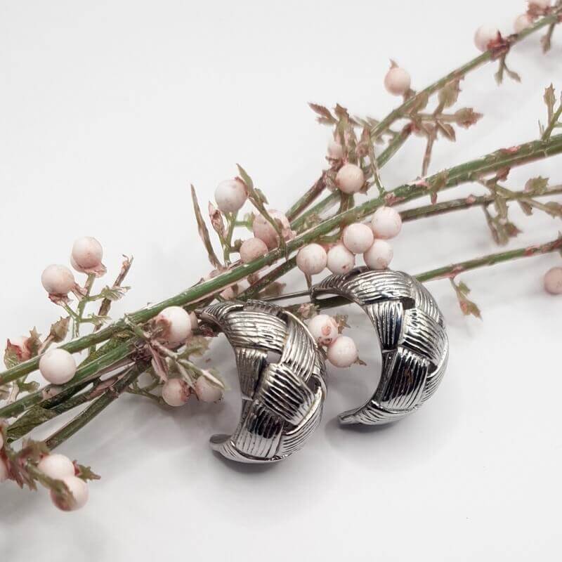 Braid Hoops silver