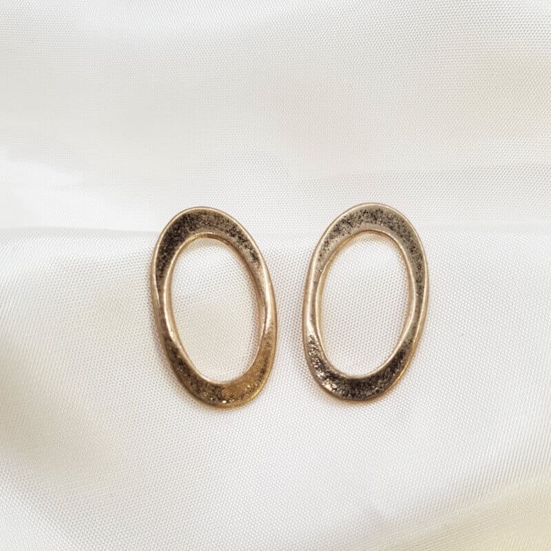 Oval Retro Earrings gold