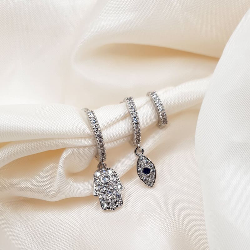 Fatima Set Earrings silver