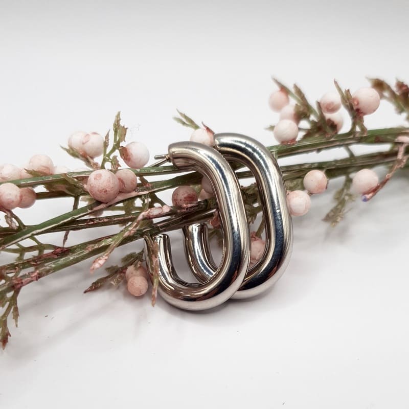Solid Hoops silver