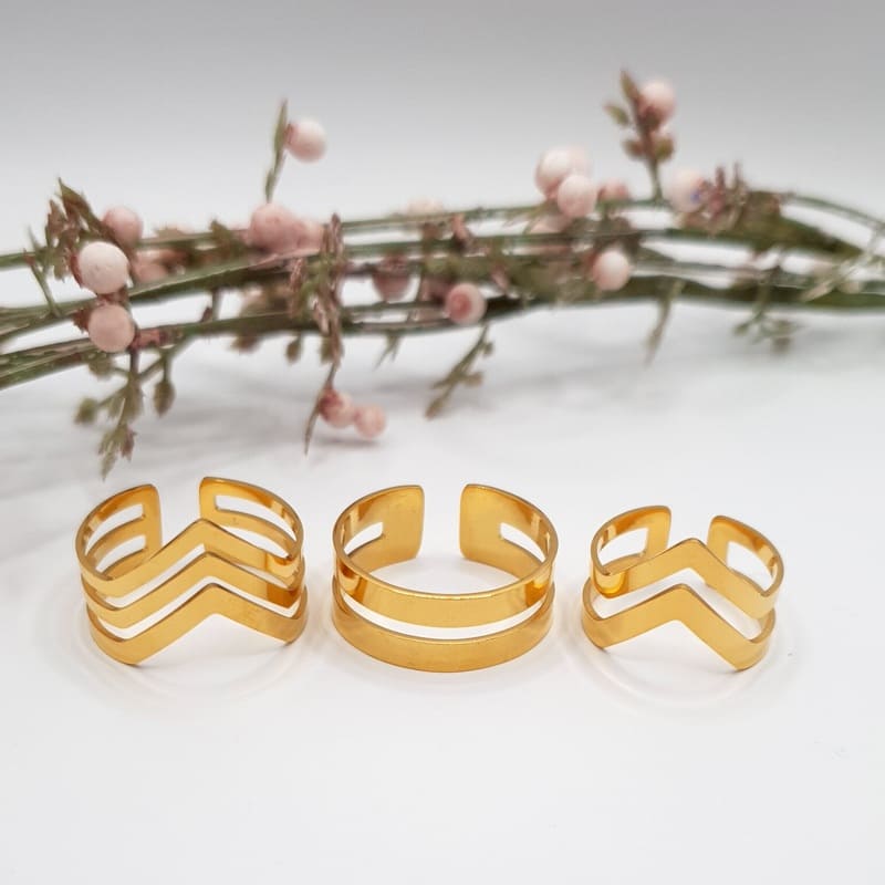 Arrow Ring set gold