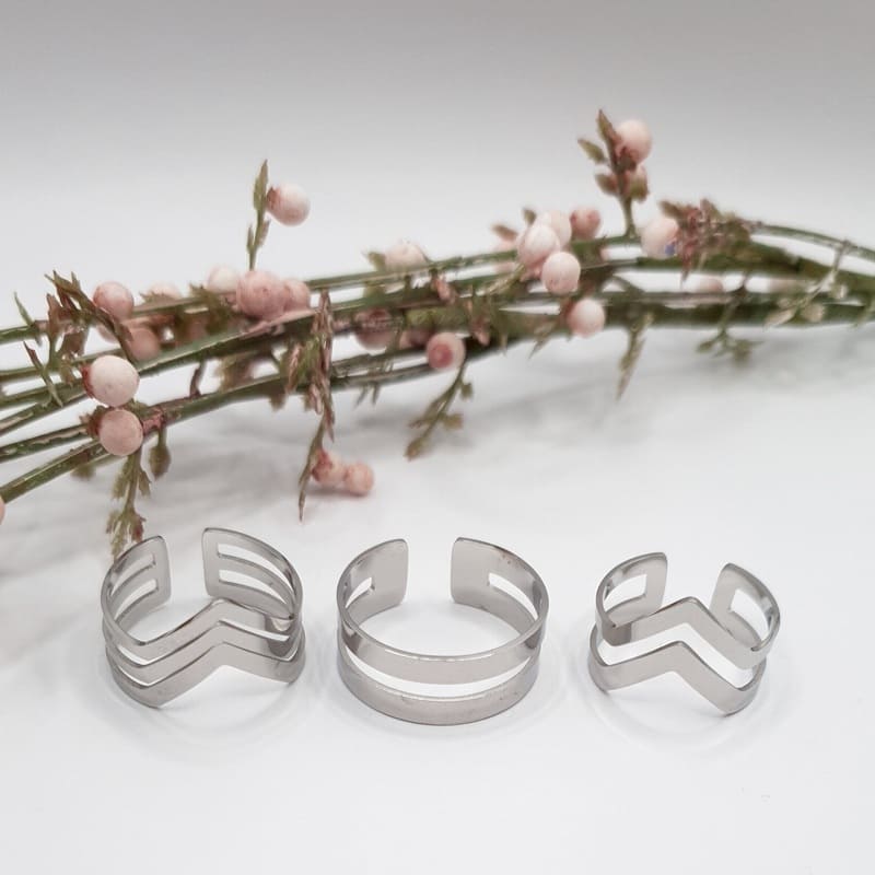 Arrow Ring set silver