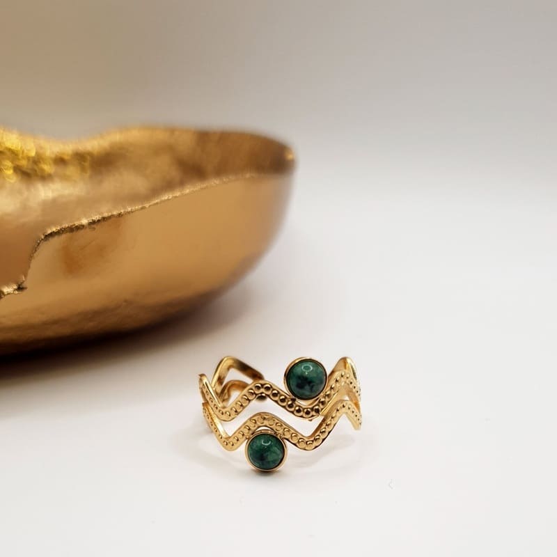 Aliya Ring green gold