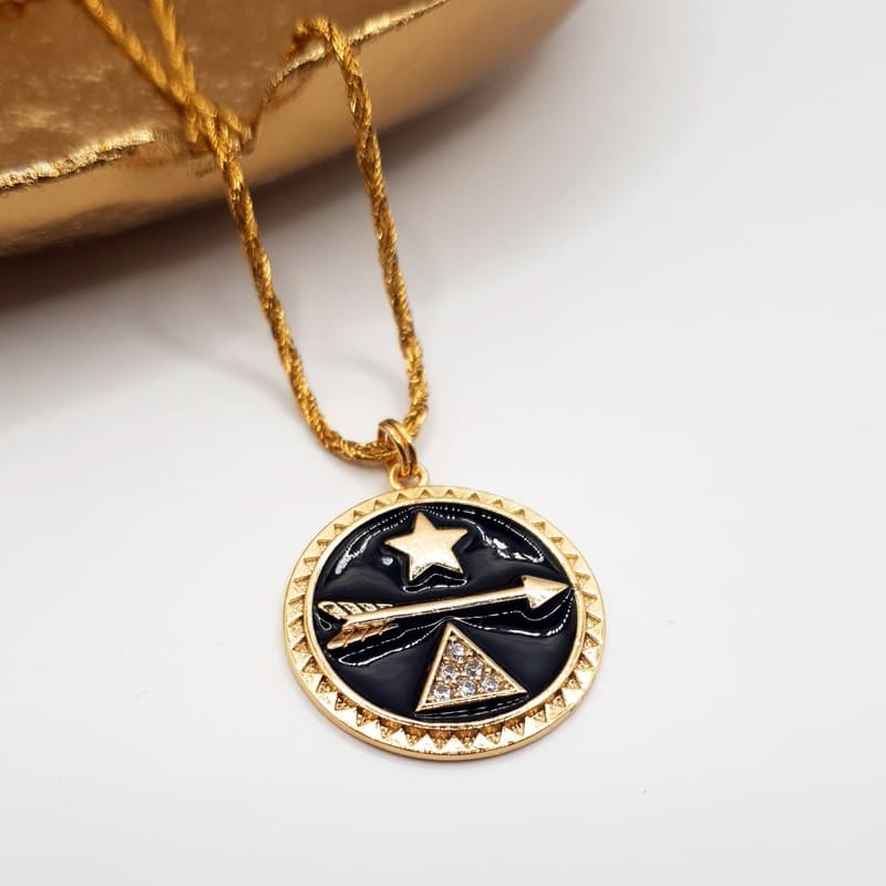 Black Arrow Necklace gold