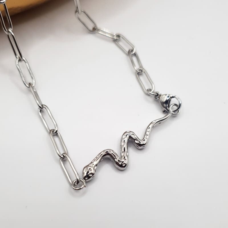 Snake Necklace silver