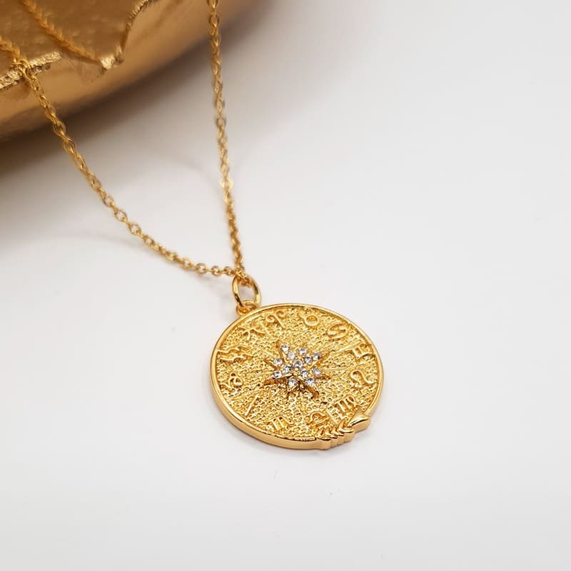 Zodiac Signs Necklace gold