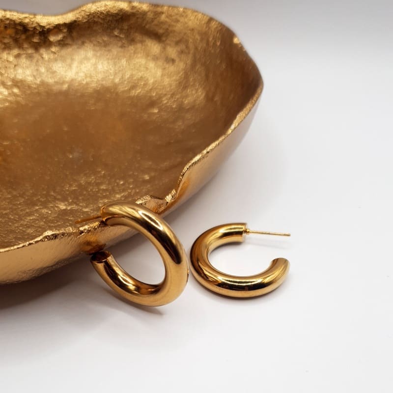 Roxi Plain Hoops gold