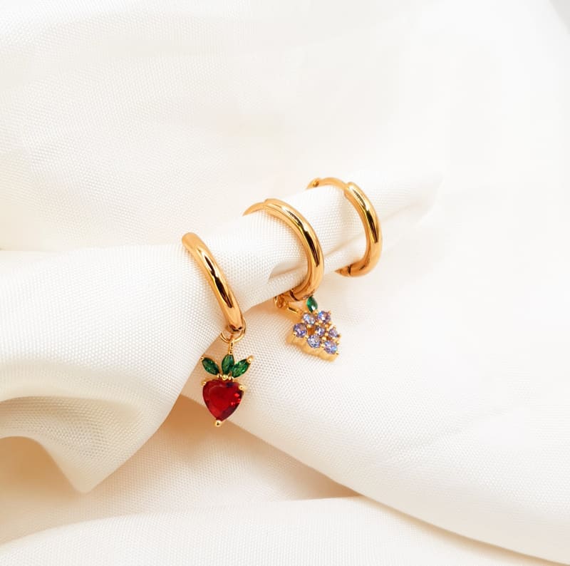 Fruit Set Earrings gold