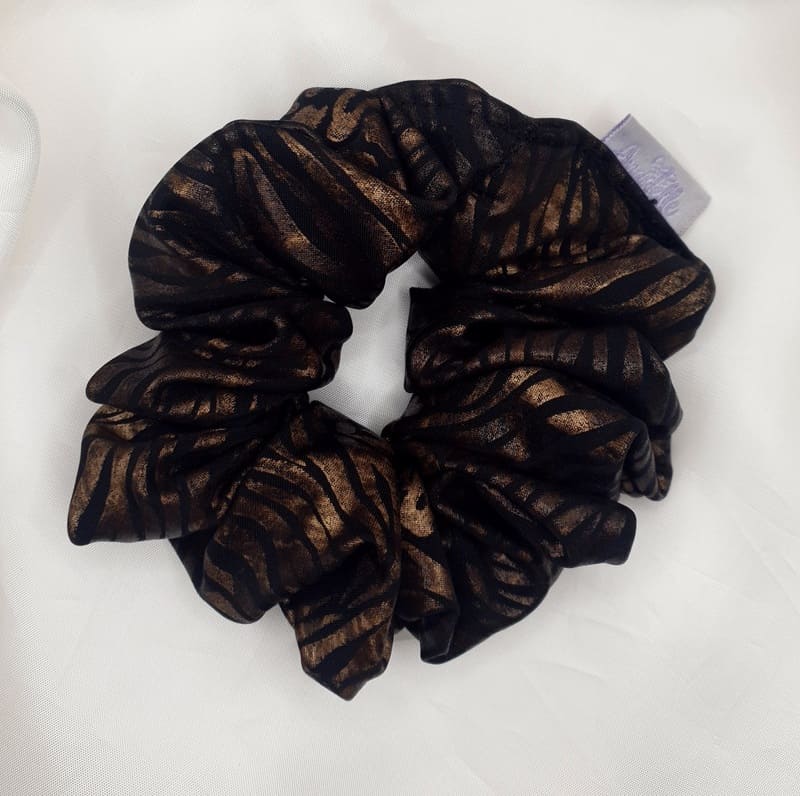 Golden Animal Print Scrunchie