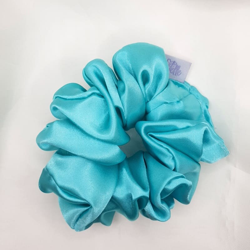 Satin Turquoise Scrunchie