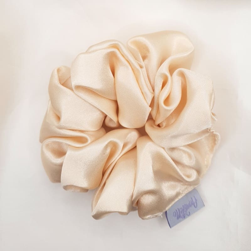 Satin Beige Scrunchie