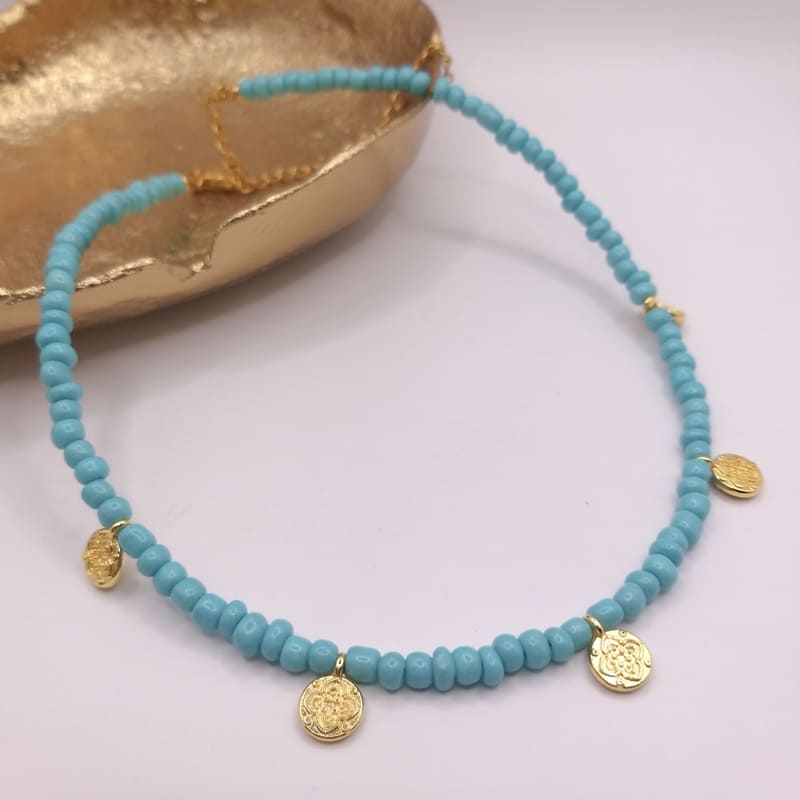 Jasmin Light Blue Necklace