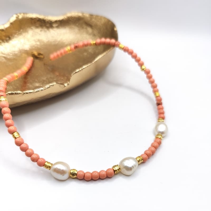 Eliette Coral Necklace gold