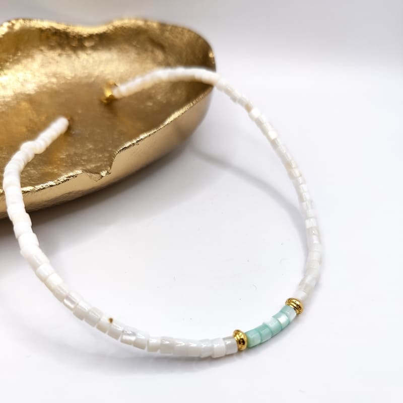 Naya White Mint Necklace