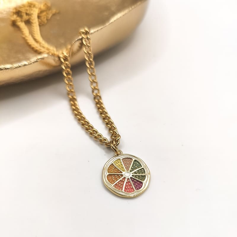 Lemon Peel Necklace gold