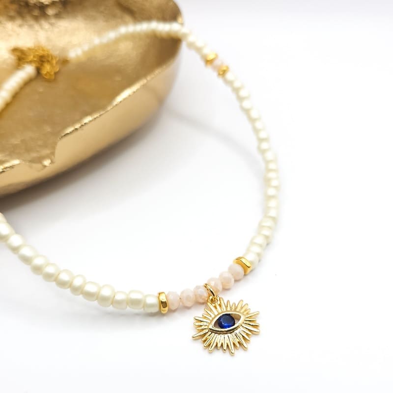 Blue Eyed Sun Necklace