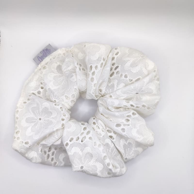 White Lace Scrunchie