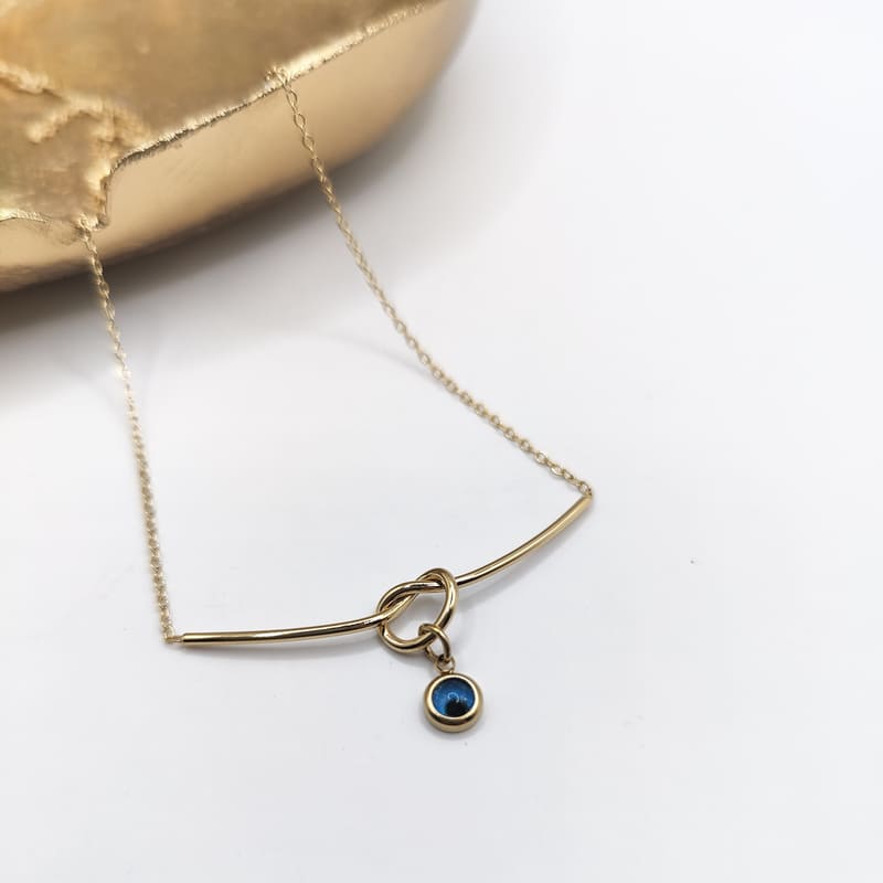 Blue Eye Necklace gold