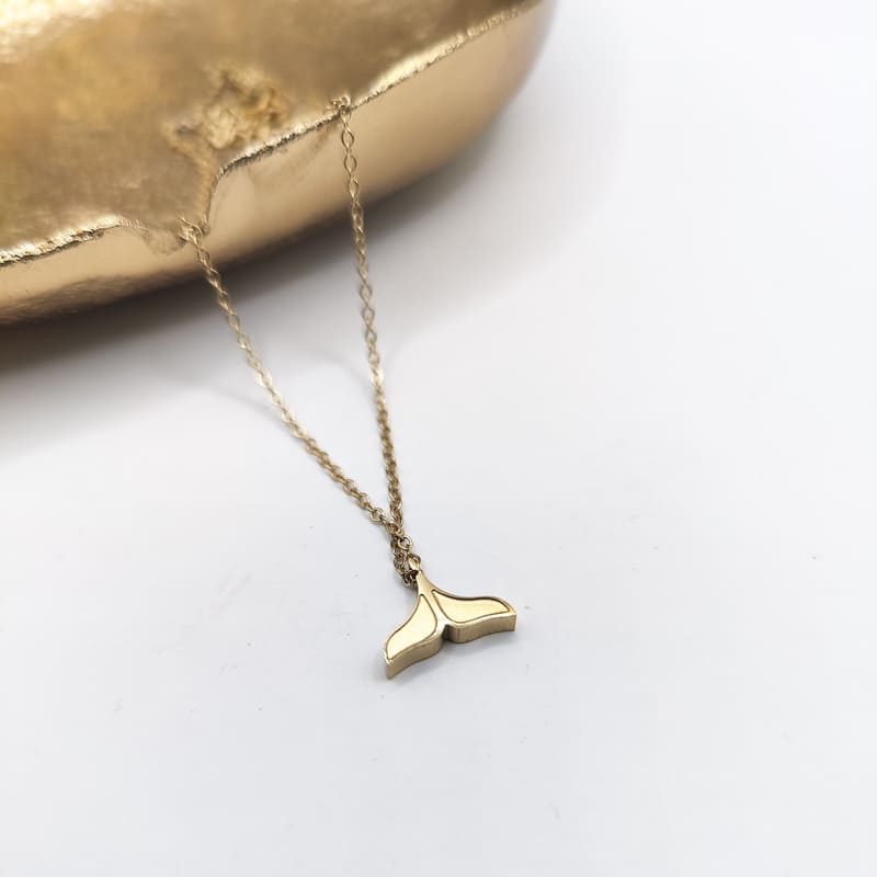 Mermaid tail Necklace gold